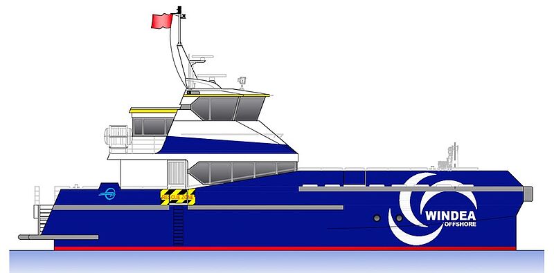 30 m hybrid ready Crew Transfer Vessel (design by Incat Crowther)